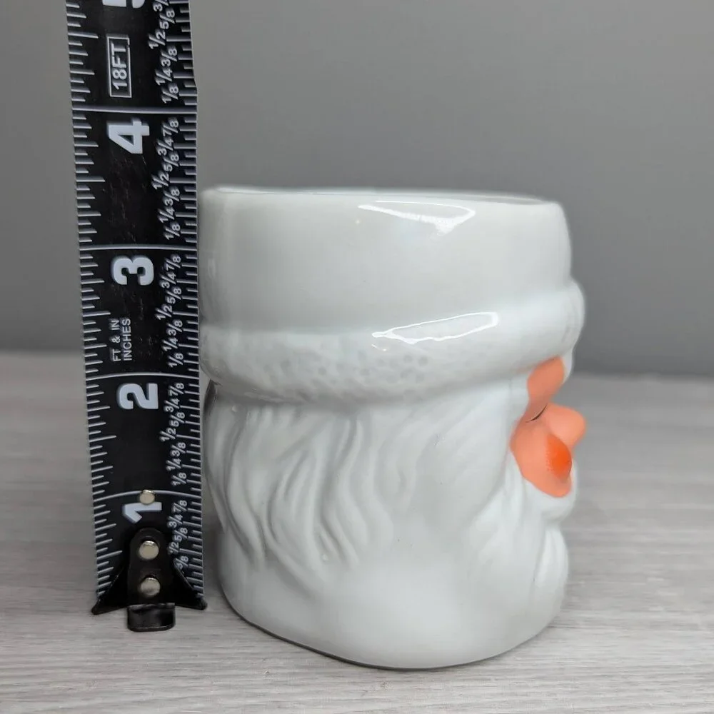 Christmas Ceramic Santa Head Cup/Candle Votive Holder/Ornament 4